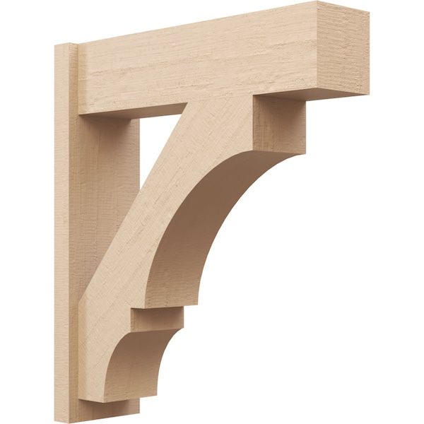 Ekena Millwork 8-in W x 28-in D x 32-in H Balboa Block Rough Cedar Woodgrain TimberThane Outlooker, Primed Tan OUTUR080X28X32BOA44RCPR - main